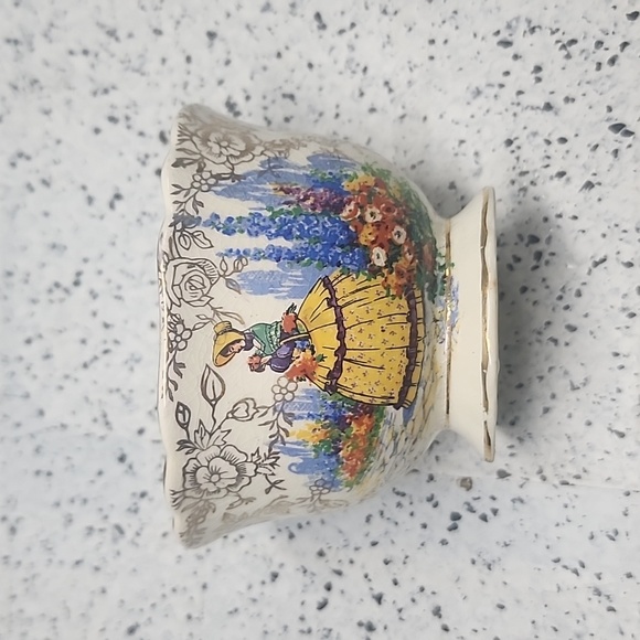 Empire China Crinoline Lady Creamer & Sugar England c. 1950 #3067 - Picture 2 of 8